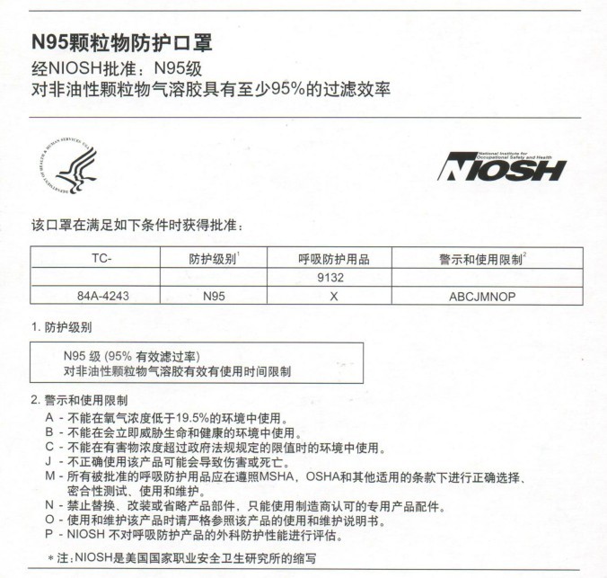 【3M】 N95口罩(9132醫(yī)用顆粒物防護口罩)